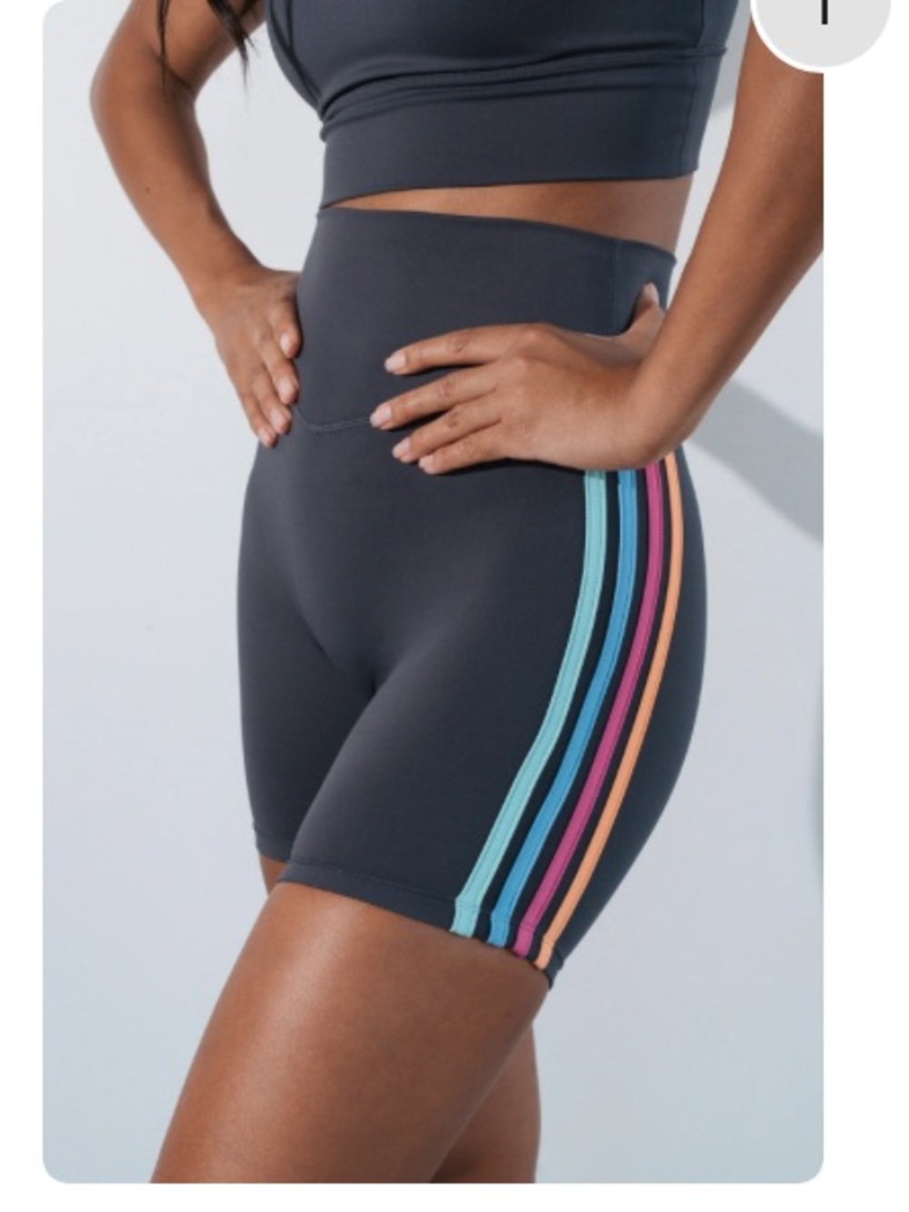 Vitality x Delaney Pulse Strappy Longline Bra & Biker Short Matching Set - Picture 8 of 8